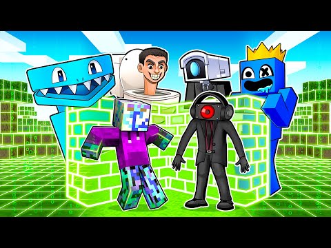 Dash - HACKER Build to SURVIVE With SPEAKER FAMILY in Minecraft!