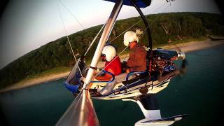 preview picture of video 'Ultralight flight Kalamazoo to South Haven and over the great lakes in Michigan'
