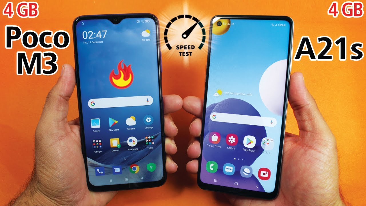 Xiaomi Poco M3 vs Samsung Galaxy A21s Speed Test & Comparison!