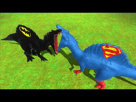 BATMAN DINOSAUR vs SUPERMAN DINOSAUR - Animal Revolt Battle Simulator