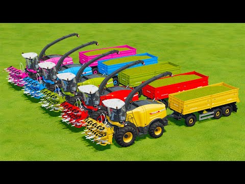 CUT CORN AND MAKE CHAFF WITH FENDT FORAGE HARVESTERS AND JHON DERRE TRACTORS - Farming Simulator 22