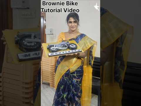 2D Brownie Bike Tutorial Video #ytshorts #bikecakemakingvideo #trendingcake #bikecake #2dbikecake