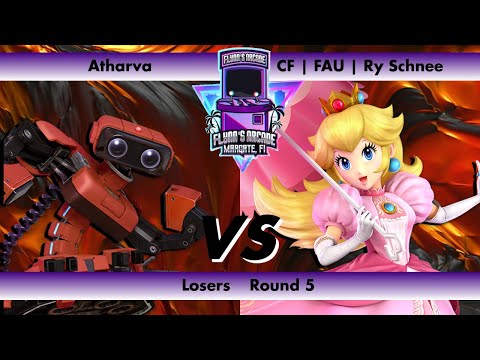 Flynn's Arcade 087 Losers Round 5 - Atharva (ROB) VS CF | FAU | Ry Schnee (Peach) SSBU Tournament