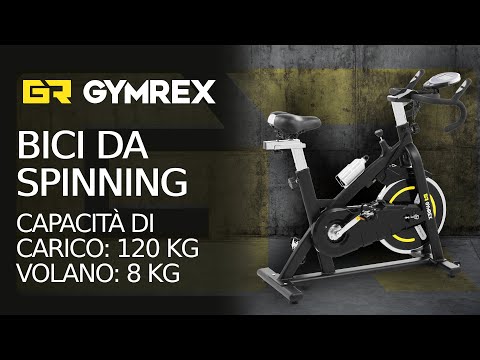 Video - Cyclette - Volano 8 kg - Portata massima 120 kg