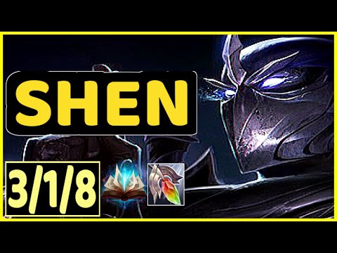 SHEN VS GRAVES - 3/1/8 KDA JUNGLE GAMEPLAY CHALLENGER I