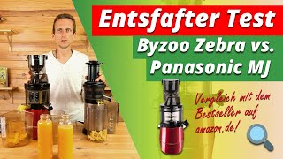 Entsfafter Test Byzoo Zebra Whole Slow Juicer vs. Panasonic MJ - L500 - 3000 Bewertungen auf Amazon