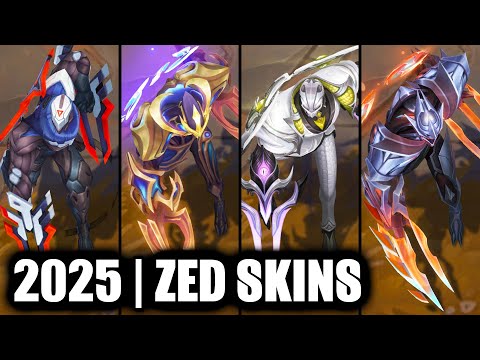 ALL ZED SKINS SPOTLIGHT 2025 - Quantum Galaxy Slayer Zed Newest Skin | League of Legends