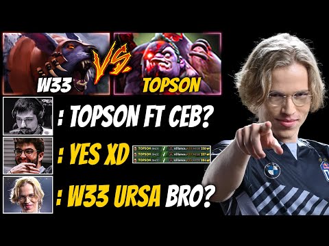 TOPSON Pudge Vs W33 Ursa Mid - When TOPSON & Ceb [Vengeful Spirit] in A Team | Pudge Official