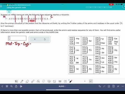 ALEKS: Using the genetic code