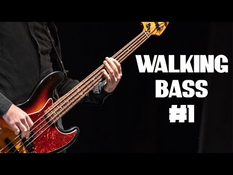 Walking Bass Lesson #1 - Blues D7 (with TAB)