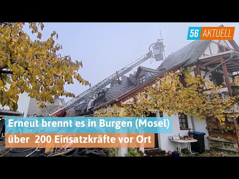 Erneuter Großbrand in Burgen: Vier Häuser zerstört