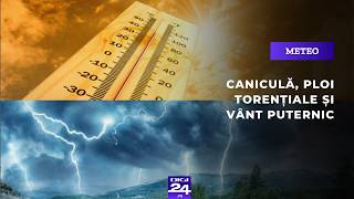 Caniculă, ploi torențiale și vânt puternic: meteorologii au emis trei avertizări cod galben