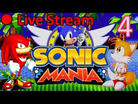 SONIC MANIA Live Stream Episode 4 - Knuckles Hunt For Chaos Emeralds