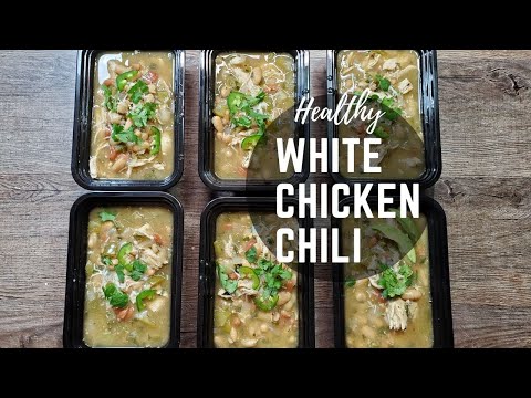 Easy Slow Cooker White Chicken Chili Healthy Meal Prep Recipe