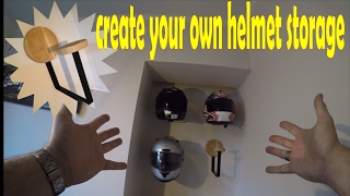 How to create your own helmet storage // helmet wall mount // helmet rack