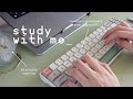 study with me 👩🏻‍💻 mechanical keyboard typing asmr (modded rk71) | 50 min real time, no midroll ads