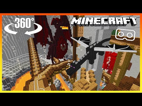 EPIC 360° VR Dragon Roller Coaster Ride in Minecraft!
