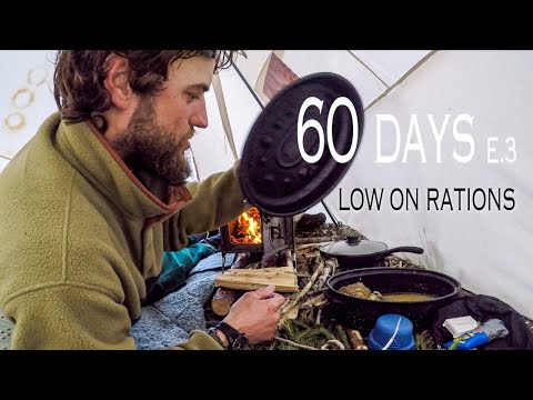 60 Days Solo in the White Wilderness | E.3 | Low Rations So I Live Off the Land