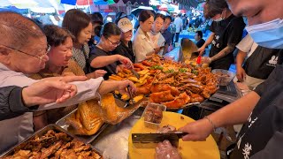 Market Life in Eastern China: Lantern Cake, Braised Meat Feast, Smoked Goose & Top-Quality Fruits!