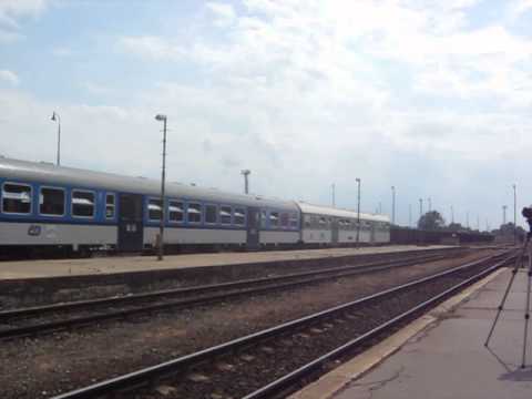 Příjezd vlaku Sp 1729 Cimburk + hlášení o příjezdu - Veselí nad Moravou