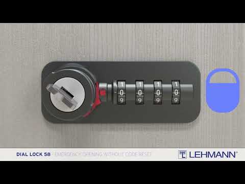 Serrure à code avec pêne à ressort - Dial Lock 58.4 Free code LEHMANN