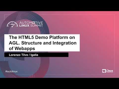 The HTML5 Demo Platform on AGL. Structure and Integration of Webapps - Lorenzo Tilve, Igalia