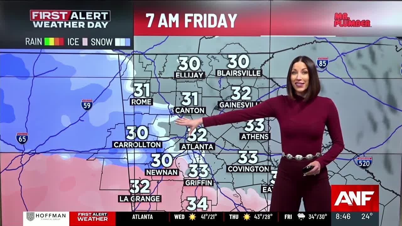 Latest forecast reveals Atlanta's chance of snow on Friday