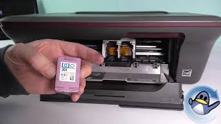 HP Deskjet 1050A - How to change the cartridges