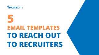5 Email Templates To Reach Out To Recruiters