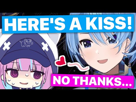 Forbidden Love: Suisei and Aqua Share a Steamy Kiss! [Hololive]