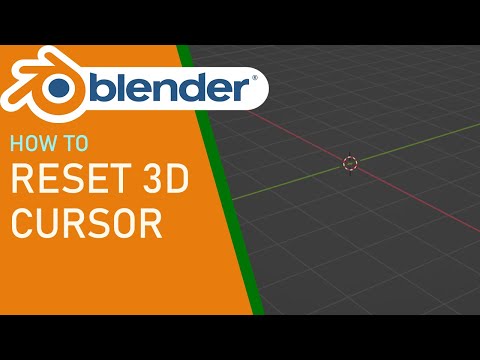 Blender how to Reset 3D Cursor