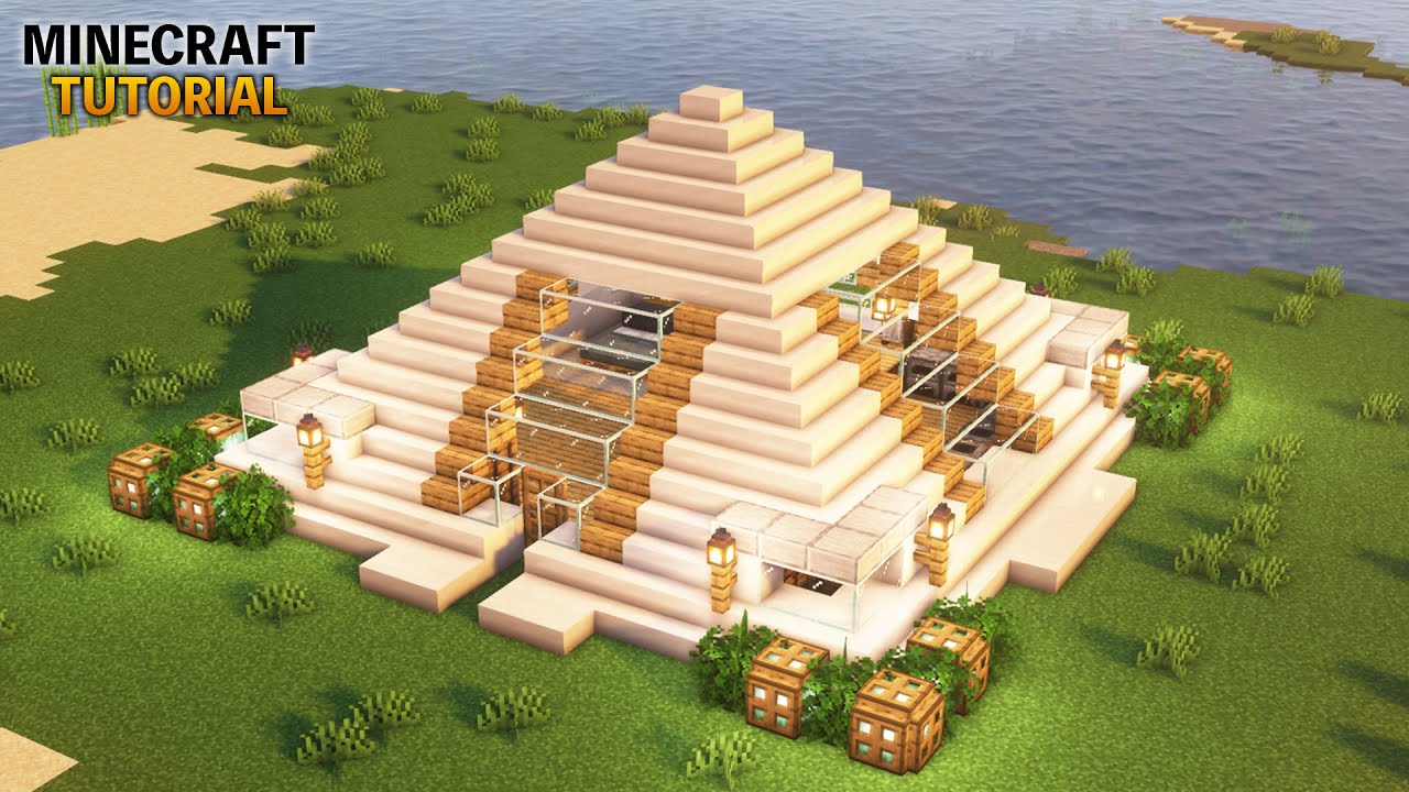 【マイクラ】簡単なピラミッド型拠点の作り方【マインクラフト】【建築講座】【Minecraft】 - Minecraft Builders