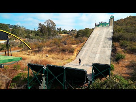 Skating Bob Burnquist's Mega Ramp (SWITCH BIGSPIN!?)