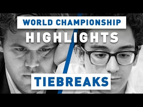 Caruana - Carlsen Tiebreaks Highlights World Chess Championship 2018