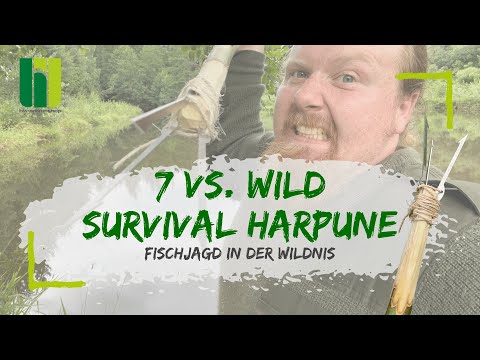 7 VS. WILD HARPUNE UND SPEERSCHLEUDER - Fische fangen mit der Bushcraft Essentials Survival Karte 🎣