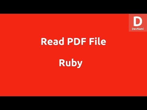 Ruby Read PDF Files