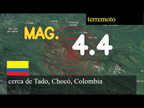 😱🚨  Terremoto cerca de Tado, Chocó, Colombia actualizaciones en vivo hoy: Terremoto de magnitud 4.4
