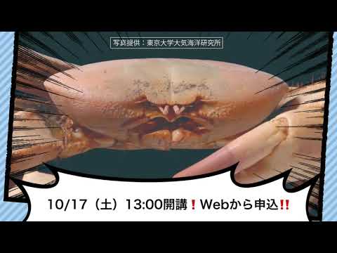 【10月17日開催】金沢大学公開講座「未知なる海の生態系　熱水生態系と鯨骨群集」