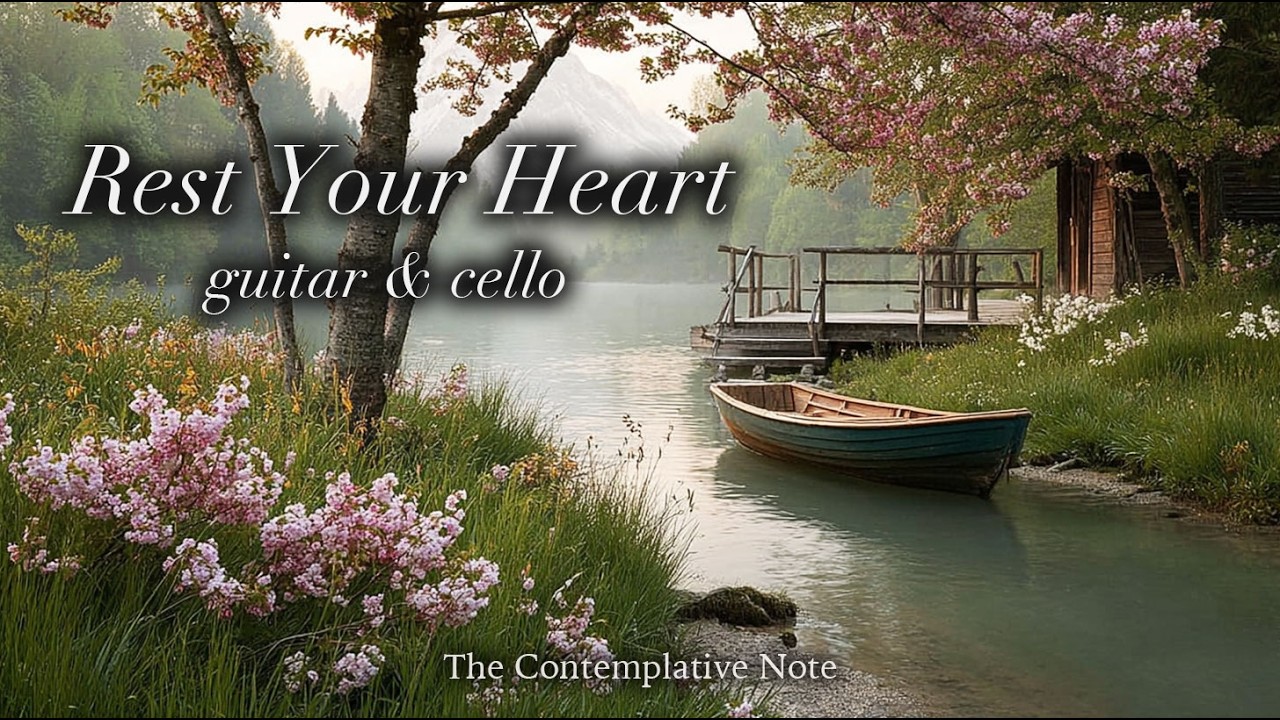 Let Your Heart Rest by the Lake 🌸 Soft Guitar & Cello for Sleep, Relaxation & Emotional Healing