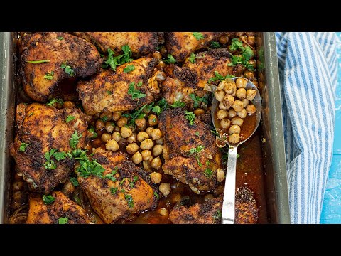 One Pan Greek Roasted Chicken & Chickpeas: Revithada me Kota ston Fourno