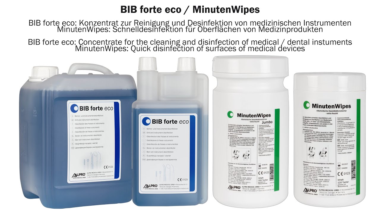 Anwendung BIB forte und MinutenWipes / Application BIB forte and MinutenWipes