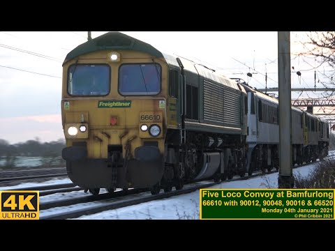 Five Loco Convoy at Bamfurlong - 04th January 2021