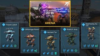 War Robots Frozen Leech Giftbringer Fenrir Ancient Tyr Eldritch Ares Deathwing Ao Jun Arena Gameplay