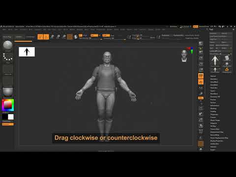 Rotate the Canvas (Roll) - ZBrush