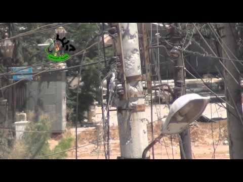 استهداف تحركات عناصر قوات النظام في حاجز حميدة الطاهر  في درعا المحطة بواسطة قناصة من قبل كتيبة المنصور