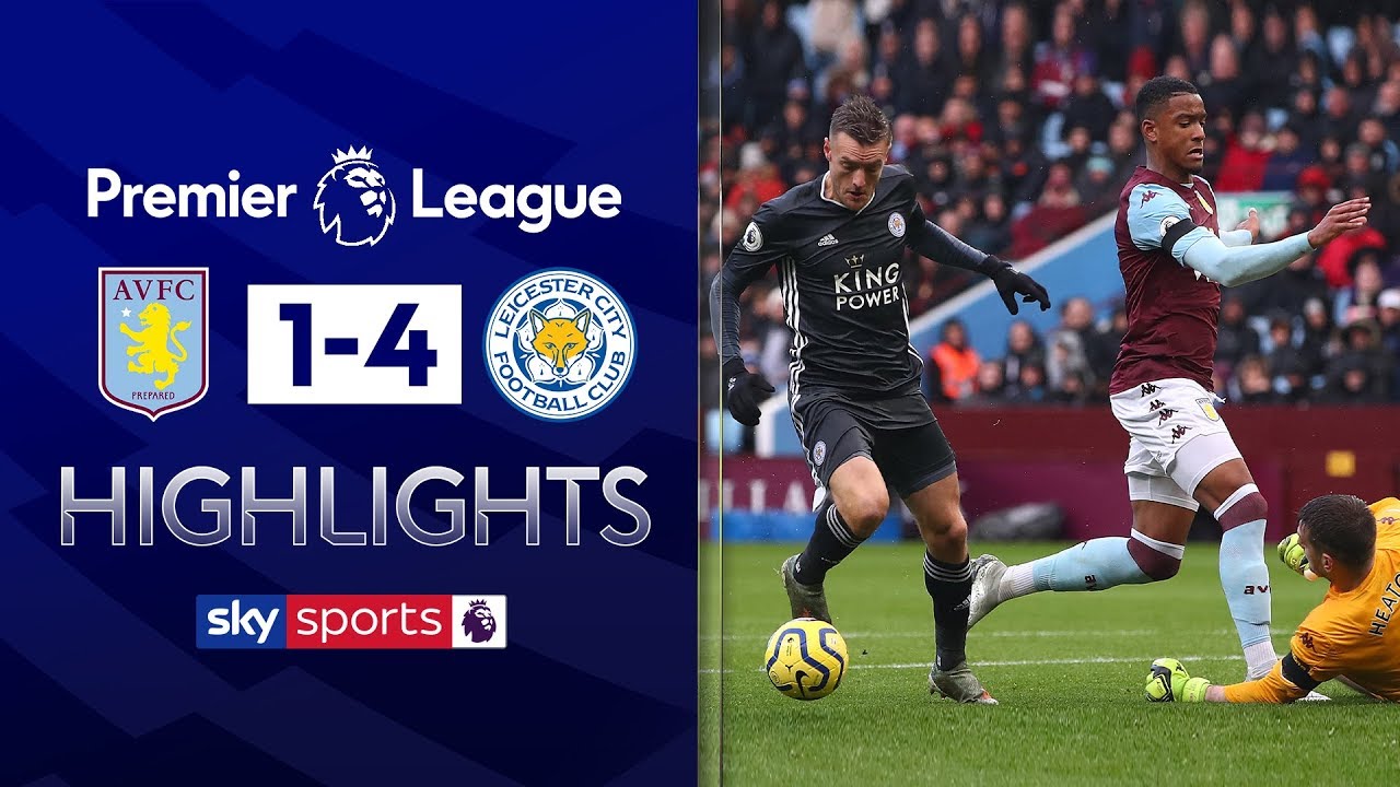 Vardy double earns Leicester EIGHTH consecutive win! | Aston Villa 1-4 Leicester | EPL Highlights - YouTube