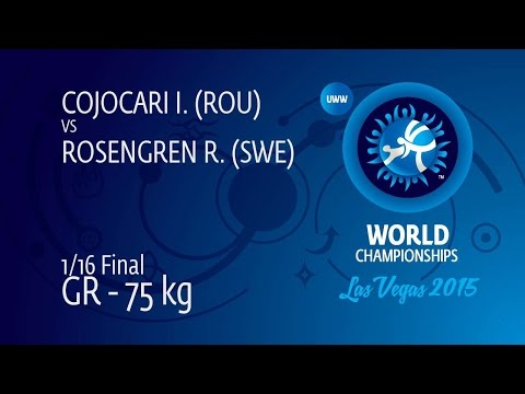 1/16 GR - 75 kg: I. COJOCARI (ROU) df. R. ROSENGREN (SWE), 3-0