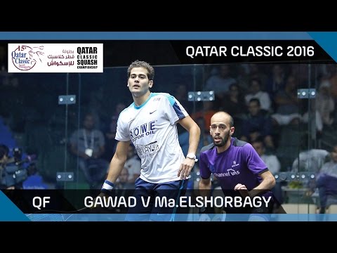Squash: Gawad v Mar. ElShorbagy - Qatar Classic 2016 QF Highlights