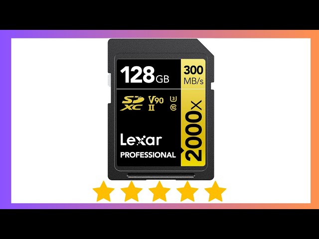 Vídeo relacionado con Lexar Professional 2000x Tarjeta SD 64GB, SDXC UHS-II Tarjeta de Memoria sin Lector, hasta 300MB/s de Lectura, Class 10, U3, V90 SD para DSLR, cámaras de Video en Calidad de Cine (LSD2000064G-BNNAG)