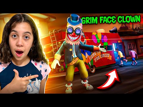SARAH TENTOU ESCAPAR DO PALHAÇO DO MAL ! - Grim Face Clown